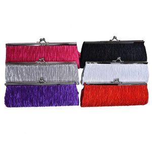 Classy little Crinkled satin Kiss Lock Evening clutch